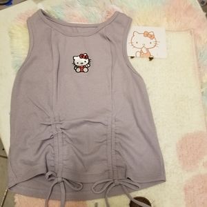 Hello Kitty Puple Sleeveless Crop Top New